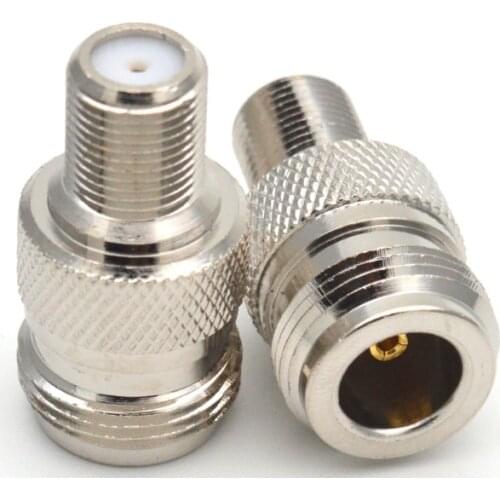 2pcs New F Type Female To N Type Female RF Connector Coaxial Converter Antenna Adapter