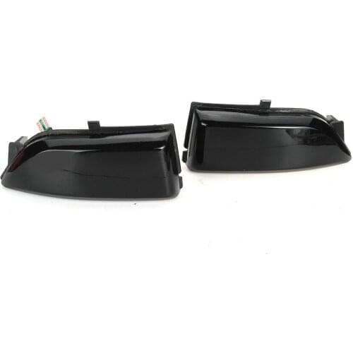Left & Right Dynamic Turn Signal Lights Plastic+LED Side Mirror Light Tool 2x Car