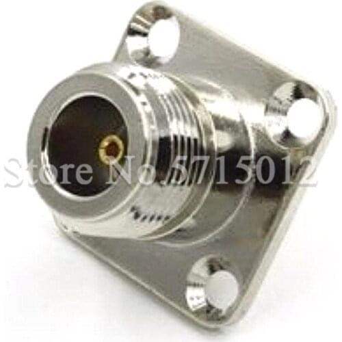 2pcs Copper RF Cable Adaptor N/SMA-KKF N Type Famale Head Turn to SMA Famale Head Plug Connector Converter with 25mm Flange