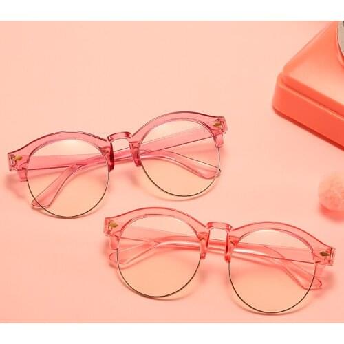 Fashion Anti-blue Light Children Glasses Boy Girl Game reading computer protective Goggle Plain Kids Round Anti Blue Eyewear
