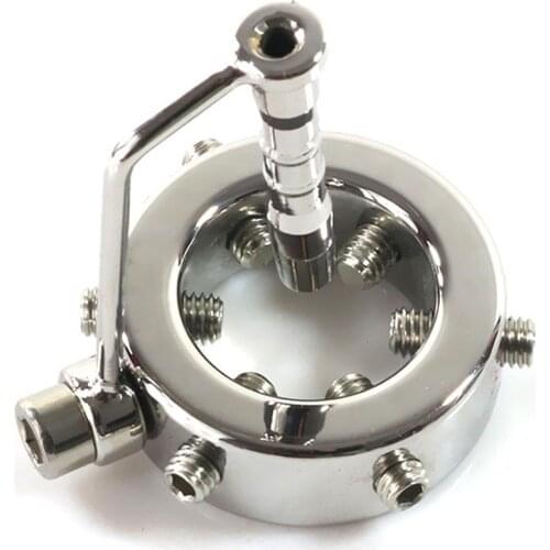 Male Adult Sex Toy Ball Lock Stretcher Cbt Stainless Steel Cock Ring With Urethral Plug Adujstable Spike Length Metal Cock Ring