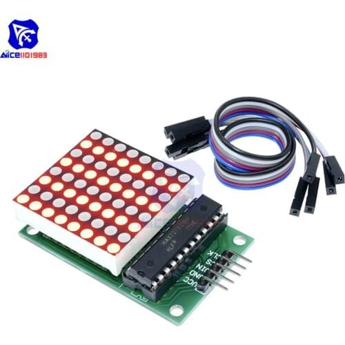 Diymore Assemble / DIY Kit MAX7219 8x8 Matrix Red LED Dot Matrix Common Cathode Module MCU LED Display Module for Arduino