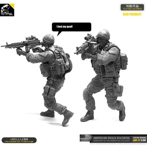 1/35 Resin model Kits US Navy soldier Sefl-assembled LOO-27