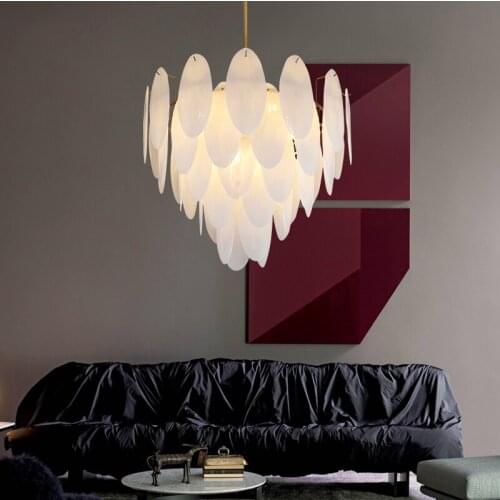 Modern Glass Leaf Led Pendant Lights Living Dining Room Decor Led Pendant Lamp Bedroom Drop Light Fixtures Led Hanging Luminaire