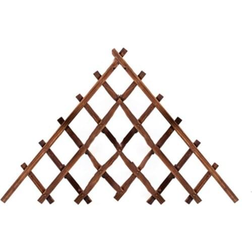 Triangle Wooden Trellis Anti-corrosion Plant Climbing Lattices Trellis Living Room Wall Decorative Garden Fence Support