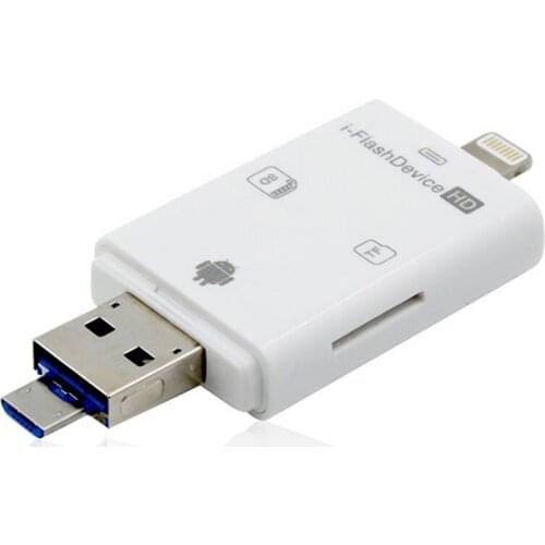 3in1 Card Reader for IOS Android Windows USB 2.0 SD/Micro SD TF OTG Smart Memory Card Adapter for iPhone iPad Android Cardreader