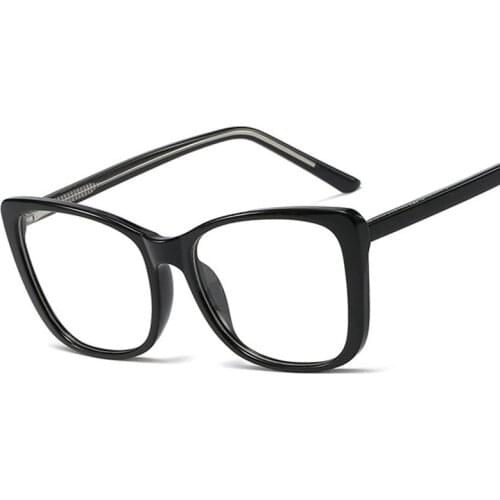 Veshion Retro Square Plastic Titanium Glasses Frames Ultralight Cat Eye Men Women Optical Fashion Computer Glasses