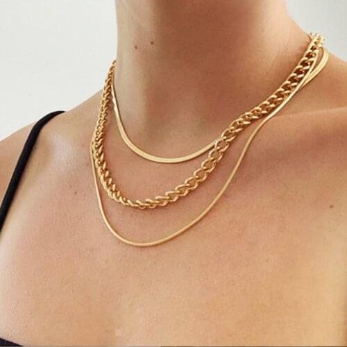 KSRA Vintage Multi Layer Boho Necklace Women Gold Color Elegant Fashion Necklaces Jewelry 2021 New Gift