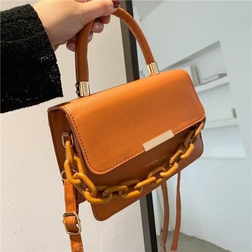 Women Fashion Bag 2021 New Shoulder Messenger Bag Thick Chain Casual Small Square Bag Luxury Handbags Designer Mobile Phone Bag
