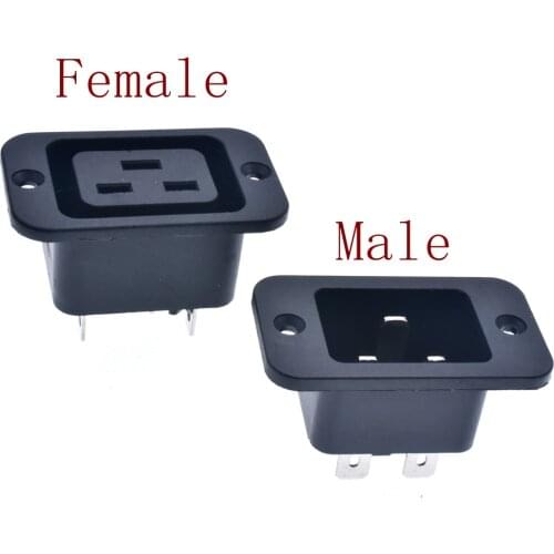 1pcs AC 250V 16A IEC 320 C19 C20 Panel Mount Plug Connector Socket