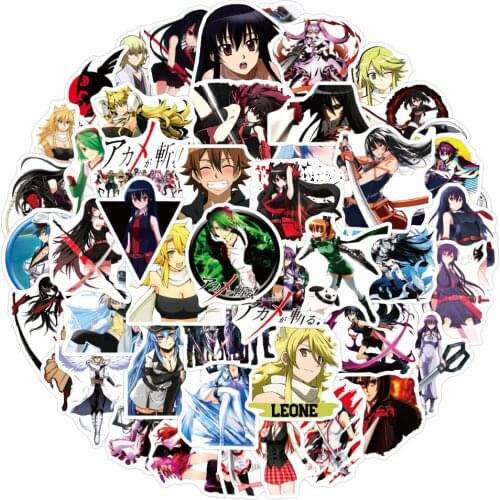 10/50pcs/pack Japanese Anime Akame Ga KILL! Cartoon Stickers for Notebook Motorcycle Skateboard Computer Mobile Phone Suitcase