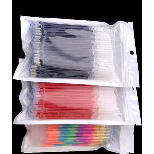 100 High Quality Gel Pen Refill Bag Color Neutral Refills Learning File School Office Supplies Black Neutral Pen Gift Wholesale