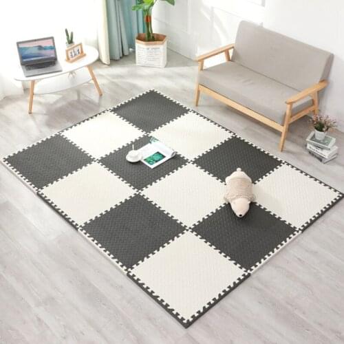 12PCS 30*30cm Yoga Gym Mat Sports Protection Gym Mats EVA Fitness Splicing Rugs Thicken Shock Workout Leaf Grain Floor Mats