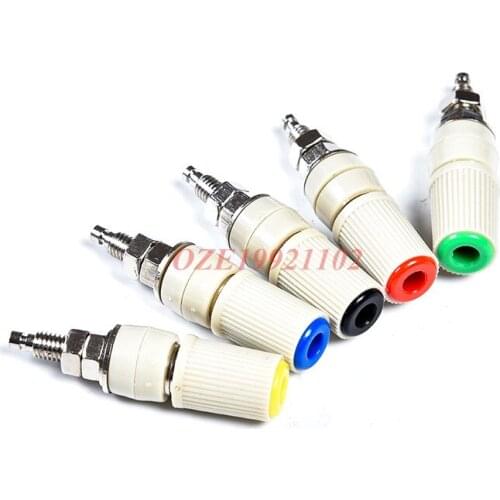 5PCS 30A Current M5 4mm Female Banana Plug Jack Socket Test Binding 45mm Total length