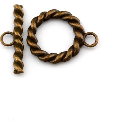 50 Sets Alloy OT Toggle Clasps For DIY Bracelets, Necklace Findings End Clasp Connectors Hooks For DIY Jewelry Making F-68