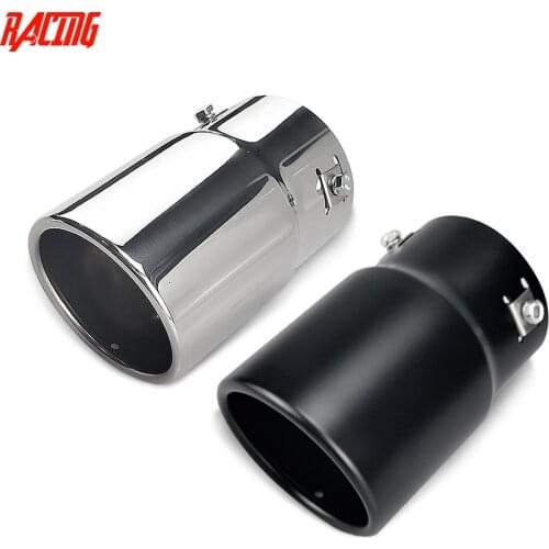 51-66mm inlet adjustable- outlet 89mm exhaust pipe bolt fixed Polished/black high quality stainless steel muffler tailpipe