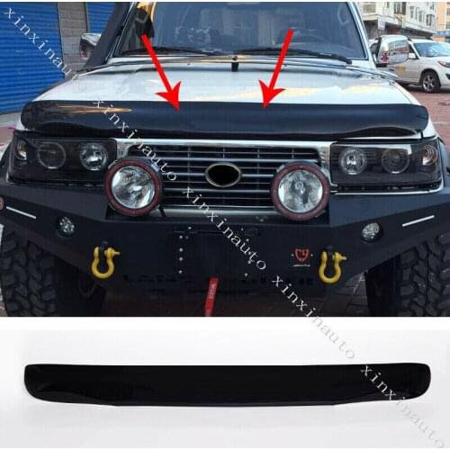 Car styling accessories Black Hood Protector Fander Guard sandstone shield Fit For Toyota Land Cruiser LC80 FJ80 1991-1997 1PCS
