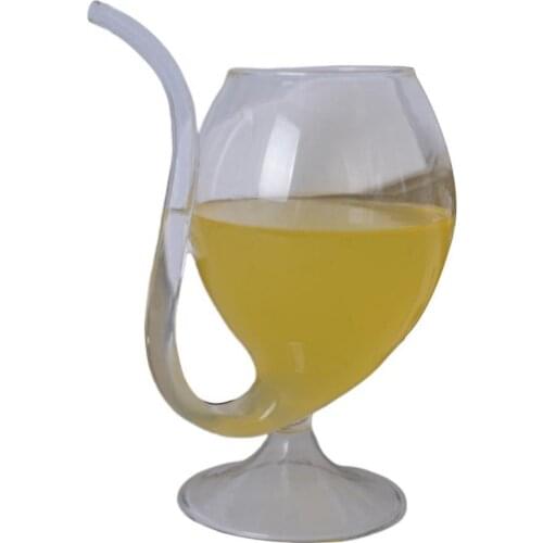 Large Capacity Straw Cup Wine Whiskey Glass Durable Safe.Heat Resistant Sucking Juice Milk Drinking Tube Portable Water Cups