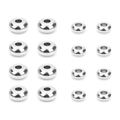 50pcs/lot Metal Alloy Spacer Beads Hole Beads Flat Beads Buddha Beads For DIY bracelet Jewelry Making ghy5d