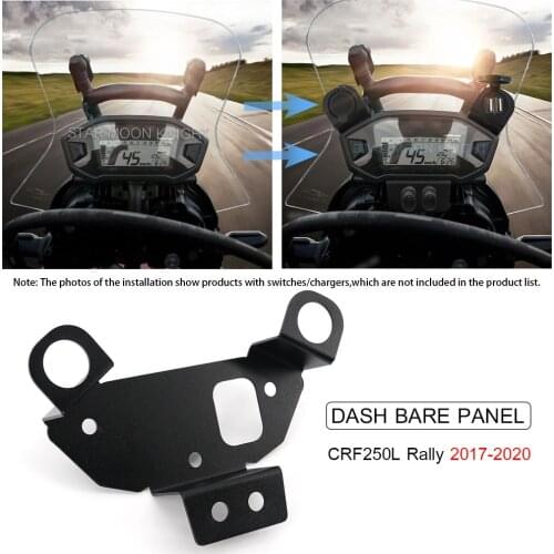For HONDA CRF250L CRF300L Rally CRF 250 L Dash Bare Panel Instrument USB Charger Cigarette Lighter Switch Extension Expand Brack