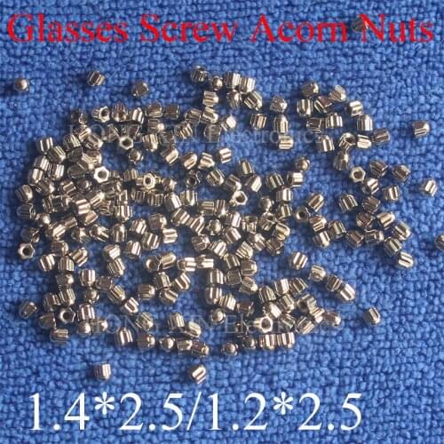 20Pcs 1.2/1.4mm Nut Eyeglasses Glasses Spectacles Repair Screw Nuts Acorn nut Hex nut 1.2*1.4/1.4*1.4/1.2*2.5/1.4*2.5 SS304