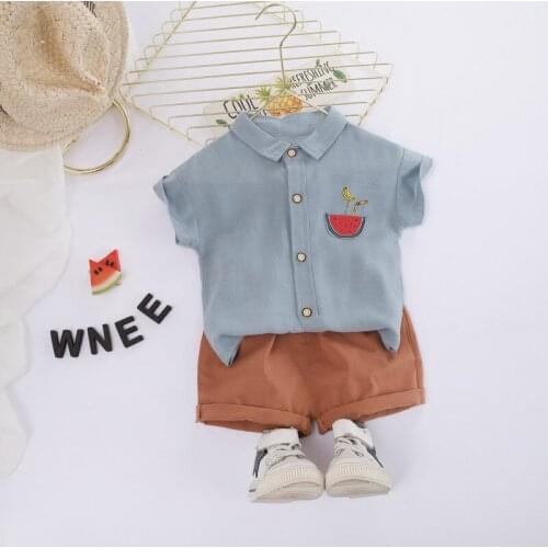 Baby Girls Boys Clothes Sets Fashion Summer Watermelon Print Cotton Tshirt+Shorts 2Pcs Clothes Casual 2020 New Style Sets