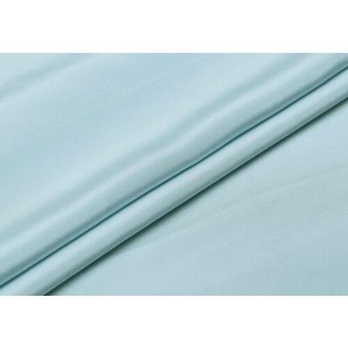 Howmay 100% pure silk fabric crepe de chine 30m/m 45" 130gsm 114cm CDC light blue 22# for sewing dress or DIY handmade