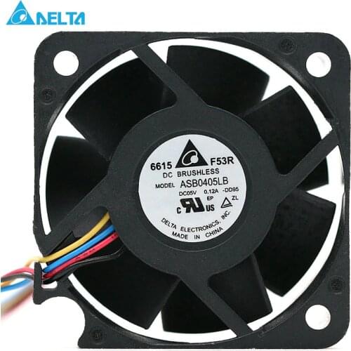 For delta ASB0405LB DC 5V 0.12A 40x40x15mm Server Square Cooling Fan pwm 4-Pin