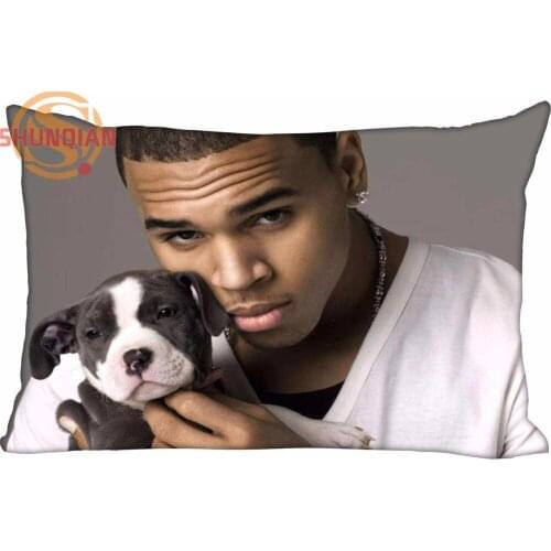 Hot Nice Chris Brown Rectangle Pillowcase zipper Wedding Custom Pillow Case For Bedroom A3.27#4
