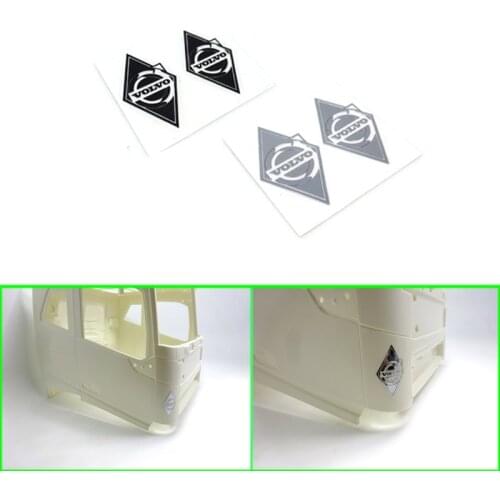 Metal Sticker Decoration for 1/14 Tamiya RC Truck Trailer Tipper Volvo FH12 FH16 Car Diy Parts