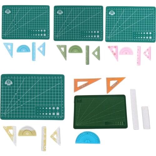 5/6pcs/set 1:12 Scale Dollhouse Miniature Cutting Mat Scissor Ruler Certificate Accessories