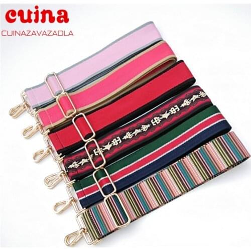 Fashion Bag Handle Bag Strap Cross Body Messenger Bag Straps For Women Removable Diy Shoulder Rainbow Handbag Accessories