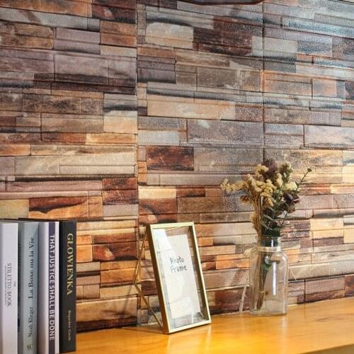 70x70cm 3D Wall Stickers Living Room Decor 3D Foam Sef Adhesive Peel And Stick Stone Wallpaper 3D Tiles Wallpaper