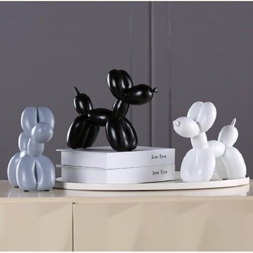 New Fashion Resin Balloon Dog Crafts Sculpture Creative Gifts Modern Simple Home Decorations Statues 8 Colors Desktop Ornament