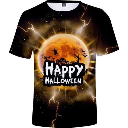 New Funny 3d T Shirts Happy Halloween Printed Summer Fashion Men Women T-shirt Short Sleeve Round Neck 3D T-shirts Tee Shirt Top