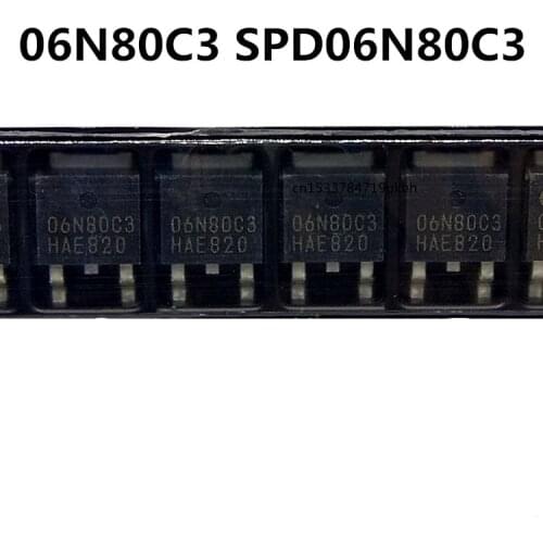Original 5pcs/ 06N80C3 SPD06N80C3 TO-252