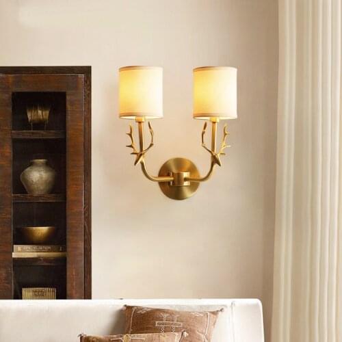 Living room bedroom bedside wall lamp mirror headlight single head antler wall lamp Wall Lamp Led Aluminum Outdoor Up Down wall