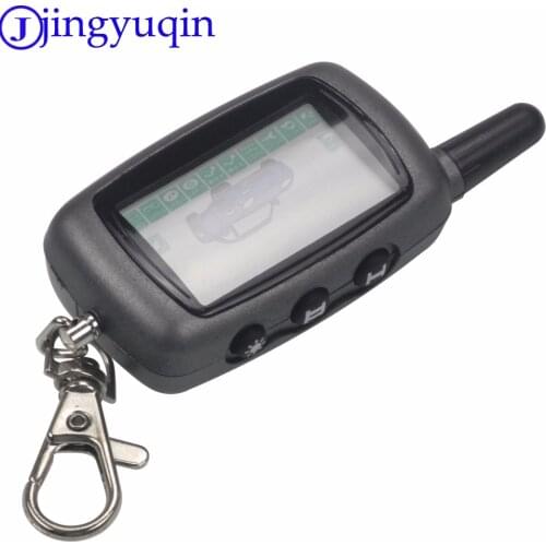 Bilchave Russia Version Case Keychain For Starline A9 LCD Remote 2 Way Two Way Car Alarm System + silicone case