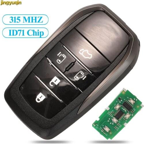 Jingyuqin Remote Smart Car Key Control ASK 315MHz ID71 Chip For Toyota Previa Alphard Board ND900-0780/5380 5 Buttons