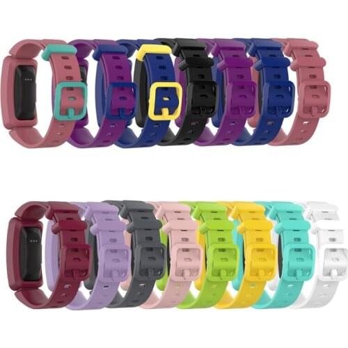 Compatible with Fitbit-Ace3/ACE2/inspire/inspire HR-Watch Straps Durable Adjustable Sport Silicone Replacement Bands