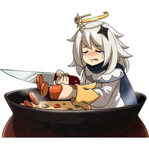 RuleMylife Genshin impact Paimon is emergency food car stickers decal anime cute car accessories decoration pegatinas para coche