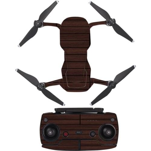 Wood Texture Style Decal Skin Sticker For DJI Mavic Air Drone + Remote Controller + 3 Batteries Protection Film Cover A0040