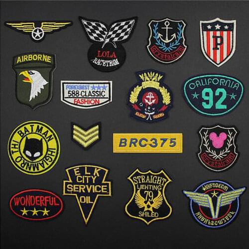 Fabric Embroidered Eagle Badge Patch Cap Clothes Stickers Bag Sew Iron On Applique DIY Apparel Sewing Clothing Accessories BU55