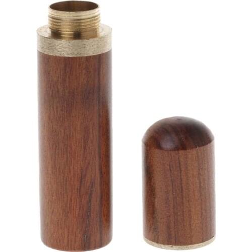 C5AD Toothpick Bucket Rosewood Ebony Wood Toothpick Holder Tooth Pick Dispenser Box Hiking Portable Craft Handmade Gift