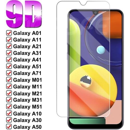9D Protective Glass For Samsung Galaxy A01 A11 A21 A31 A41 A51 A71 Screen Protector M01 M11 M21 M31 M51 A30 A50 Tempered Glass