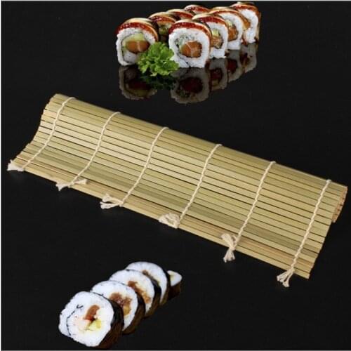 Green Sushi Kit Bamboo Sushi Maker Mat Rice Ball Maker Vegetable Meat Roller Magic Stuffed Grape Vegetable Meat Rolling Tool