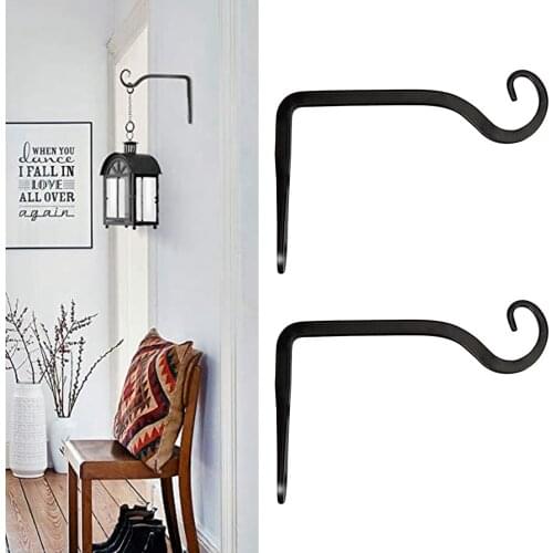 Iron Wall ing Bracket Plant Basket er Hook Home Door Outdoor Black