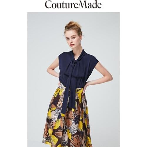 Vero Moda Womens Couturemade OL Lace Up Collar Silk Chiffon Top | 31926Y507