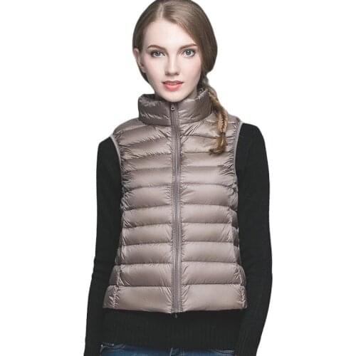 Winter Women Down Vest Fashion Female Sleeveless Vest Jacket Warm 90% Duck Down Jacket Plus Size Women Sleeveless Jackets M-4XL