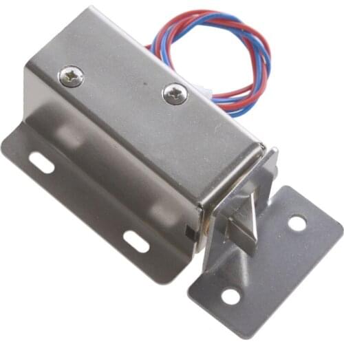 12V-24V Generic Cabinet Door Electric Lock Tongue Right Assembly Solenoid with Lock Buckle